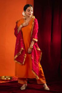 Image for Kessa Vcr247 Lopika Chanderi Complete Suit Set Side