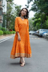 Image for Kessa Ws1056 Sashriti Cotton A Line Dress Front