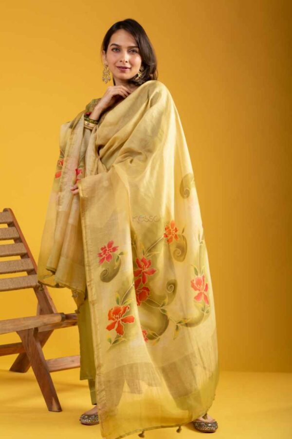 Image for Kessa Ws1065 Aaira Chanderi Complete Suit Set Front