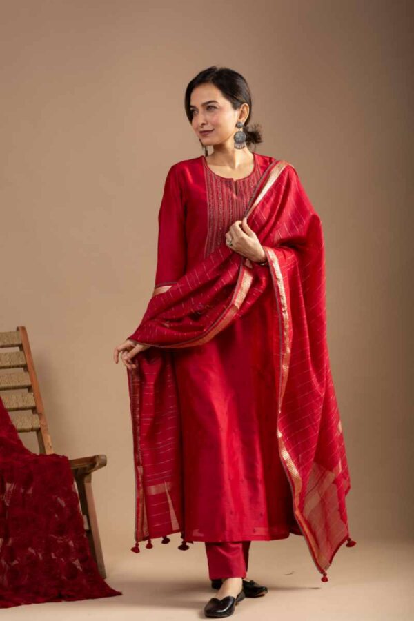 Image for Kessa Ws1066 Aani Chanderi Complete Suit Set Front