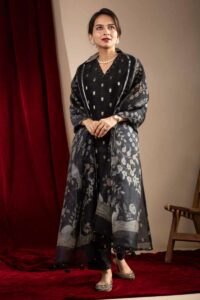 Image for Kessa Ws1068 Aamira Chanderi Complete Suit Set Featured