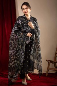 Image for Kessa Ws1068 Aamira Chanderi Complete Suit Set Side