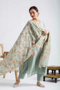 Image for Kessa Ws1069 Nirmuktha Chanderi Complete Suit Set Front