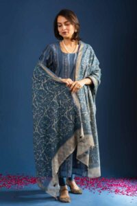 Image for Kessa Ws1070 Aamira Chanderi Complete Suit Set Front