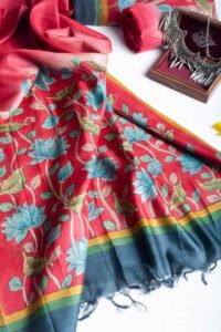 Image for Kessa Kula22 Kashiti Tussar Fabric Set Closeup 2