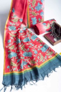 Image for Kessa Kula22 Kashiti Tussar Fabric Set Closeup