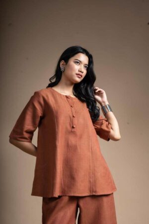 Image for Kessa Ws1081 Nanthini Woolen Co Ord Set Side New