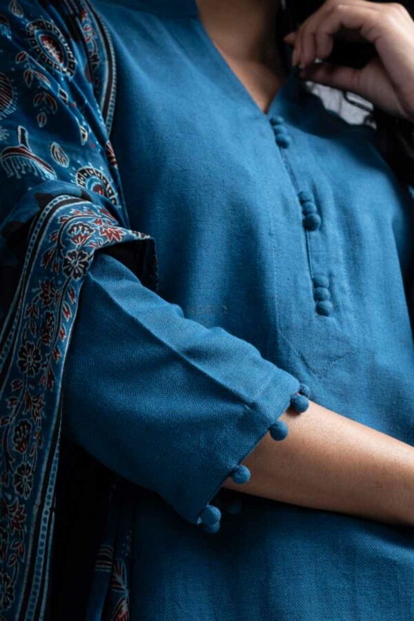 Image for Kessa Ws1083 Neema Woolen Kurta With Pant Set Closeup