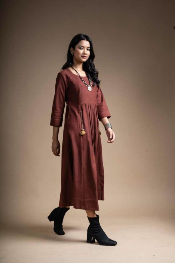 Image for Kessa Ws1084 Shini Woolen A Line Dress Front