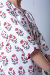 Image for Kessa Kessavcr05 Sevita Cotton Bootil Print Kurta Closeup 2