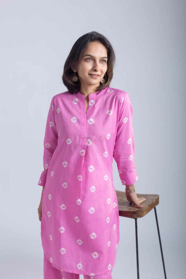 Image for Kessa Ne29 Jiya Cotton Bandhini Print Kurta Pant Set Featured New