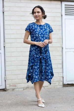 Image for Kessa Avdaf248 Atreyia Muslin Handblock Dress Featured New