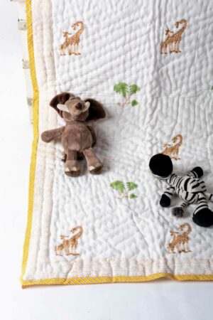 Image for Kessa Kaq290 Sashangi Blockprint Mulmul Baby Quilt Featured