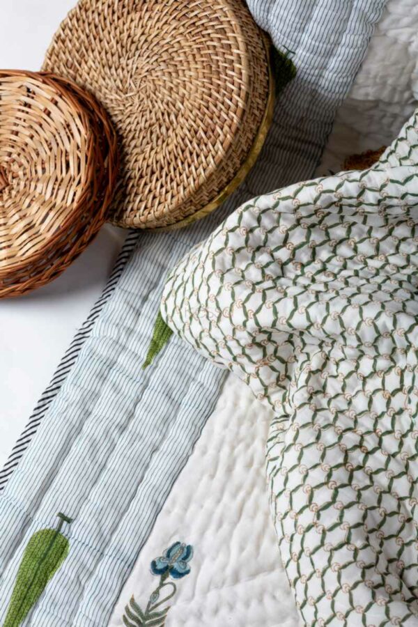Image for Kessa Kaq303 Quartus Double Bed Quilt Closeup
