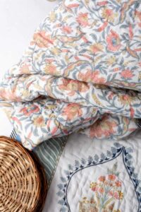 Image for Kessa Kaq307 Nakusha Double Bed Quilt Closeup