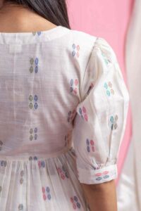 Image for Kessa Avdaf283 Reeva Handloom Cotton Short Top Closeup 2