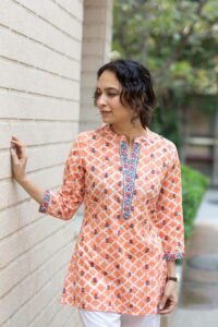 Image for Kessa Wsr434 Thiya Handloom Cotton Short Kurti Side